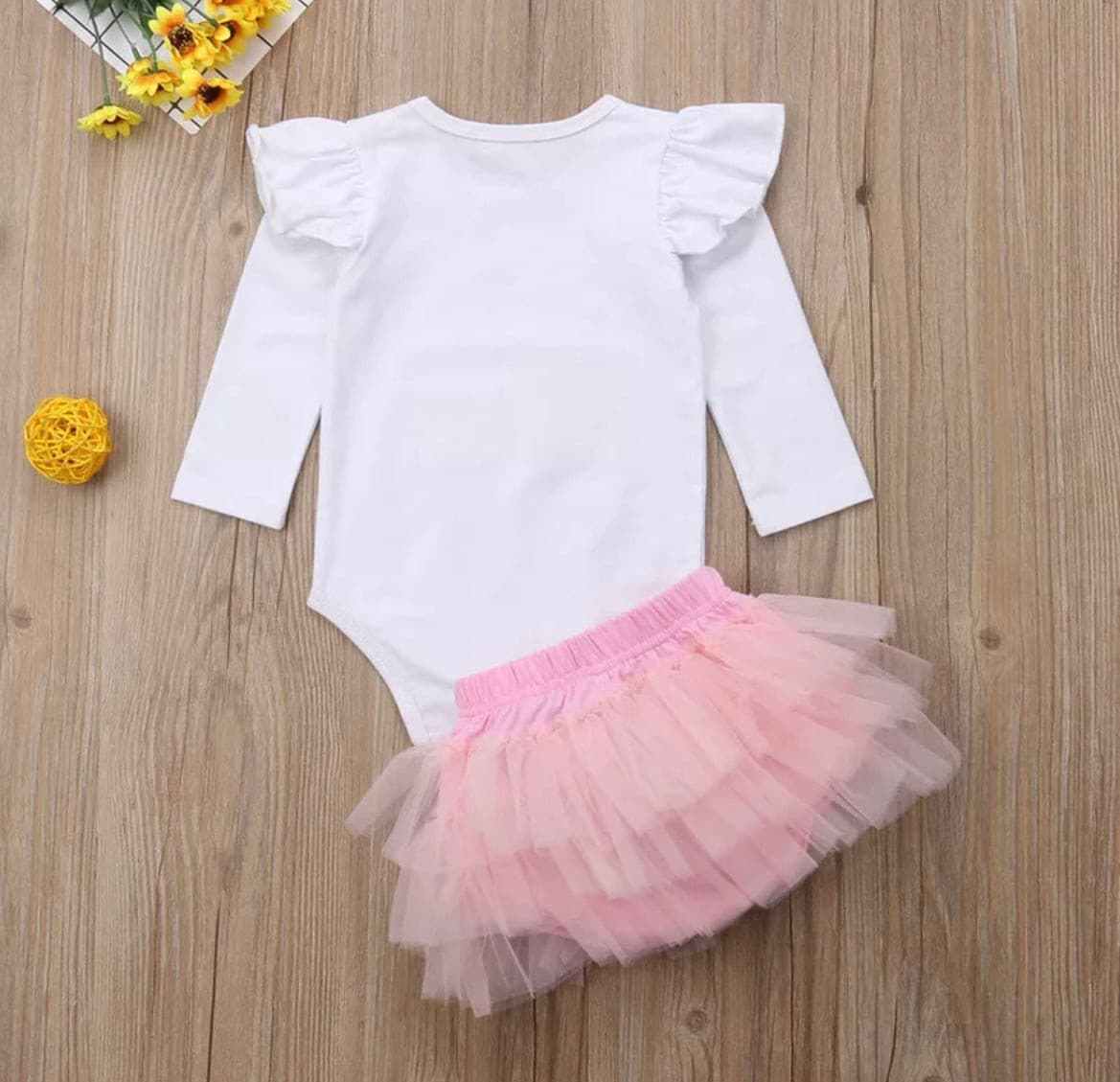 One Birthday Tutu Romper Set.