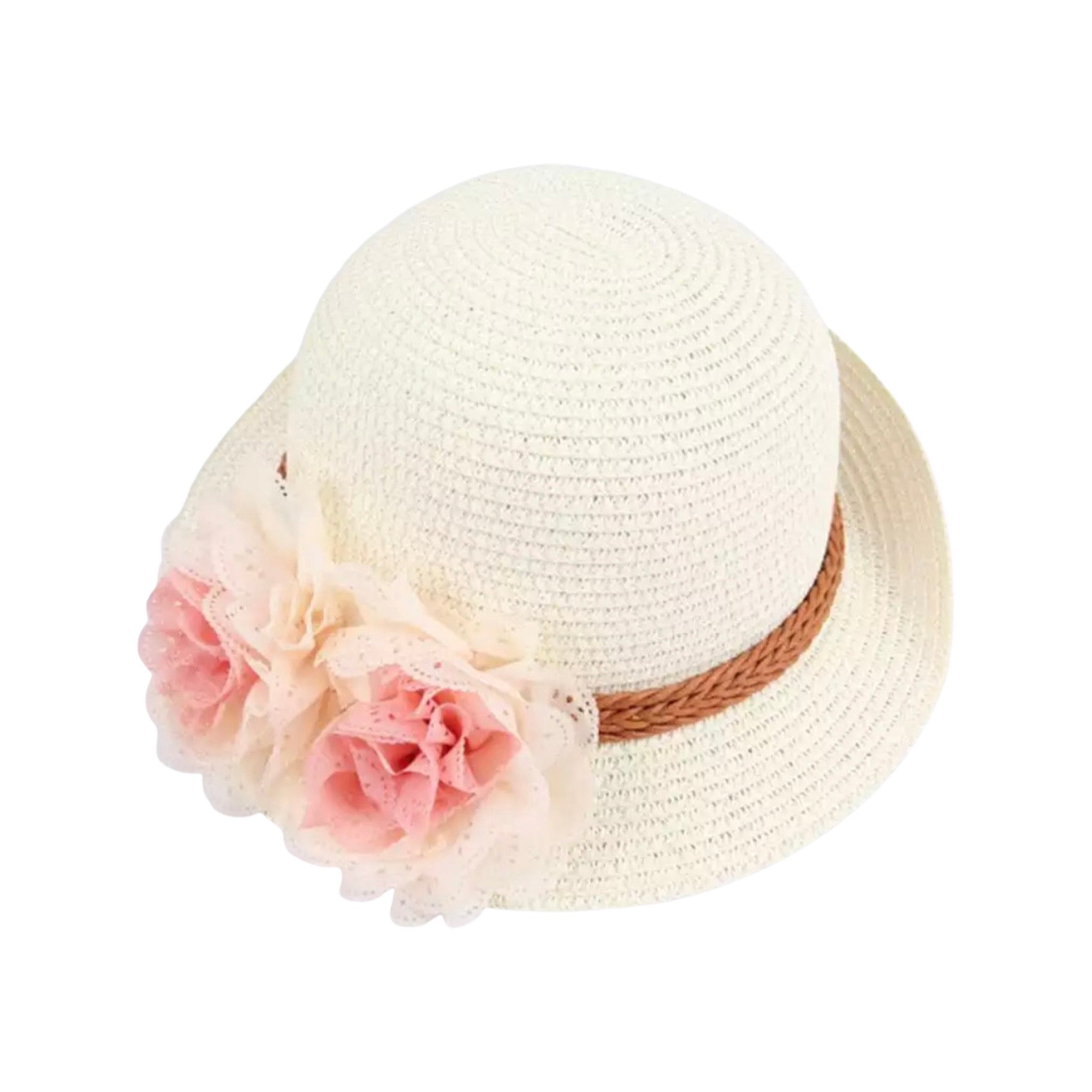 Straw Floral Hat.