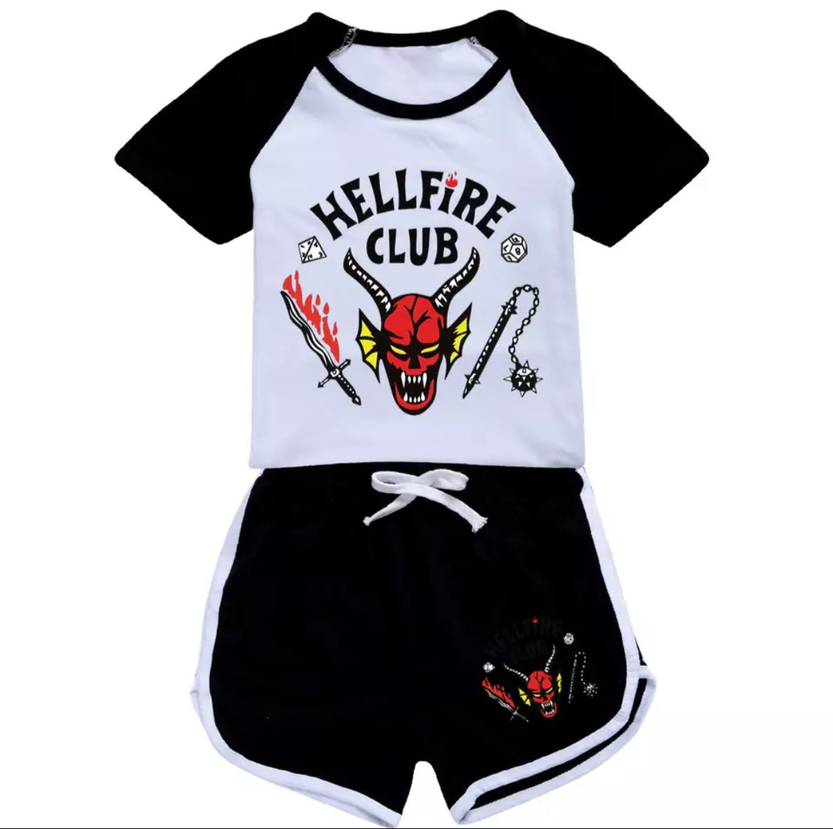 Stranger Things Tee & Shorts - Hellfire.