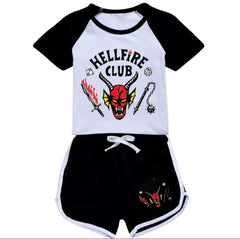 Stranger Things Tee & Shorts - Hellfire.