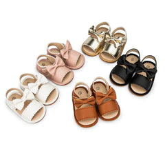 Nelly - Bow Sandal , Tan.