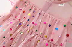 Girls Confetti Dress - Ivory.