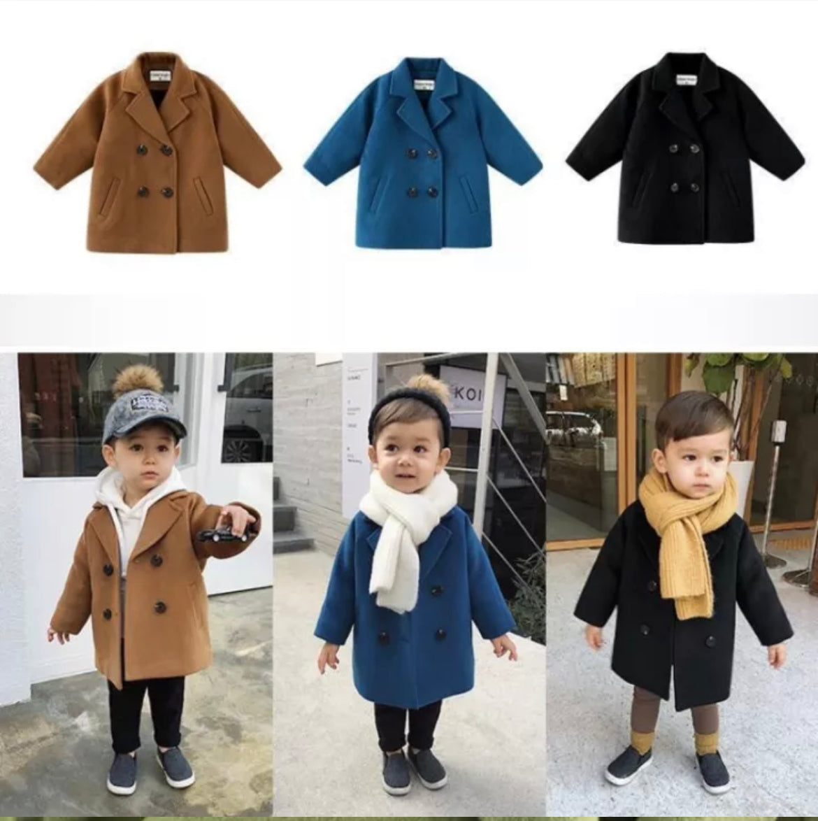 Mateo - Boys Double Breasted Wool Coat