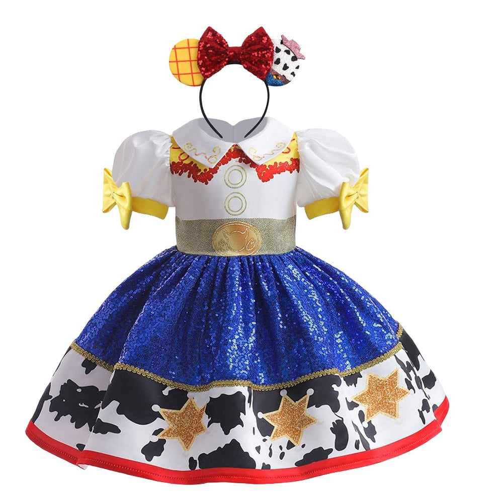 Toy Story Jessie Dress , Girls jessie Costume , Halloween 