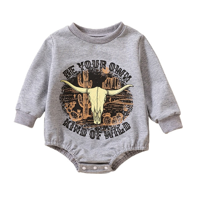 Be Your Own Kind Of Wild - Baby Boys Long Sleeve Romper