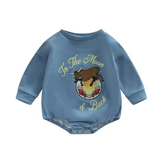 To The Moon and Back - Baby Boys Long Sleeve Romper