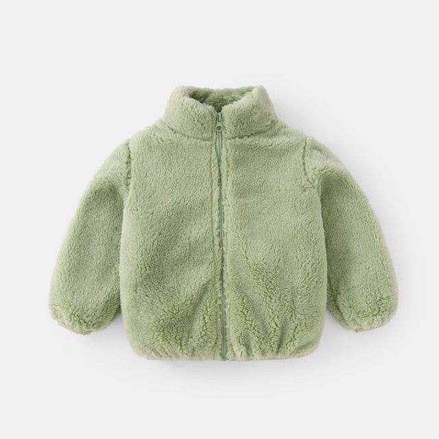 Fluffy Teddy Jacket - Green