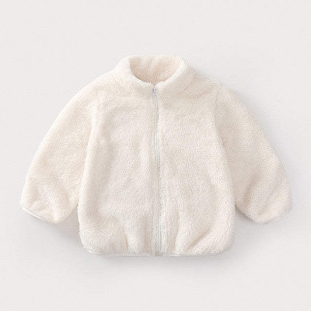 Fluffy Teddy Jacket - Ivory