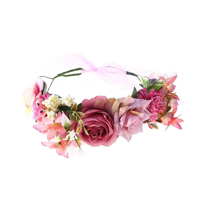 Floral Garland - Flower Girl Hair Accessories,Pinks.