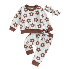 Baby Girl Clothes Set - Flower Power Tracksuit