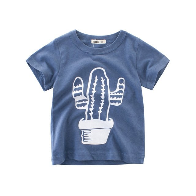 Cactus Blue Boys T-shirt Cotton Short Sleeve Cactus Blue Boys T-shirt Cotton Short Sleeve.
