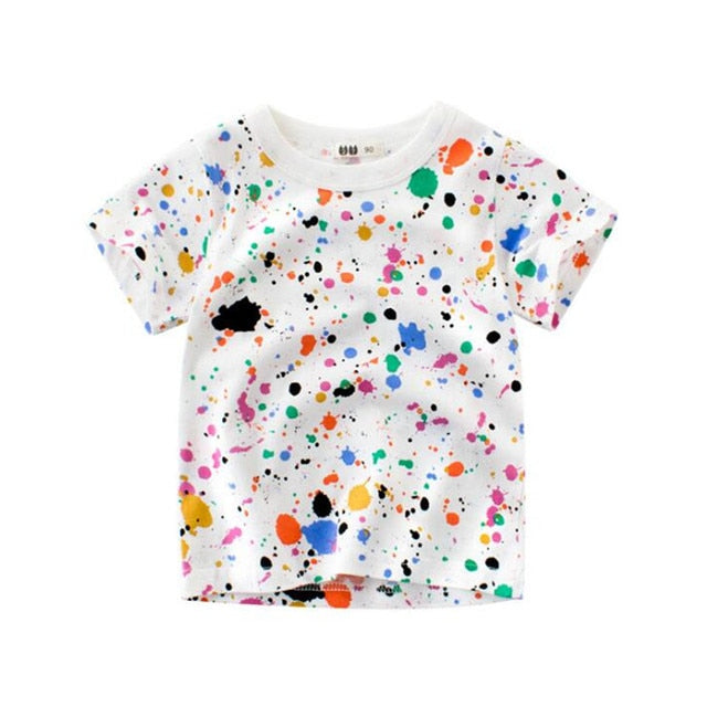 Paint Splatter -T-shirt Boy Cotton Short Sleeve Paint Splatter -T-shirt Boy Cotton Short Sleeve.