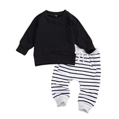 Stripe Baby Clothes Set - Boys Tracksuit Set