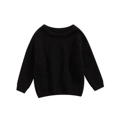 Juno - Baby & Toddler Chunky Knit Sweater , Black