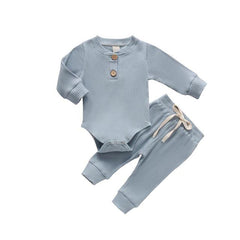 Baby Lounge Set, Ribbed Cotton - 18 Colours