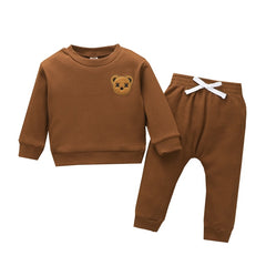 Ribbed Bear Lounge Set - Toddler Clothes Boys Sets