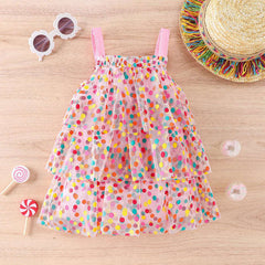 Tandy - Confetti Rainbow Polka Dot Tulle Dress.