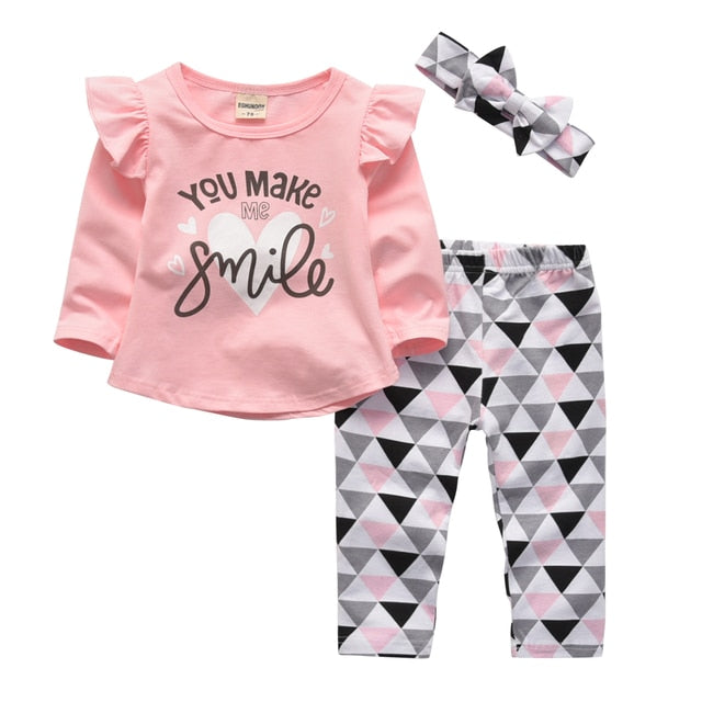 You Make Me Smile - Baby Girl Clothes Set