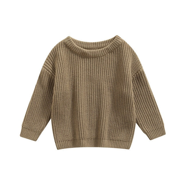 Juno - Baby & Toddler Chunky Knit Sweater , Coffee Brown