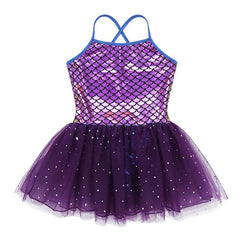 Little Girls Glitter Mermaid Tutu Dress - 4 Colours