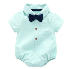 Newborn Boys Bodysuit with Bow Tie, newborn shirt with bowtie 