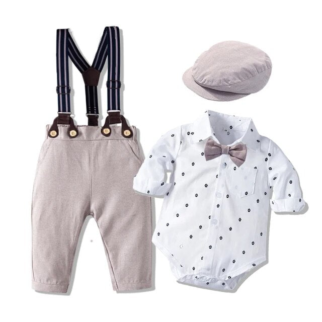 Berkeley - Baby Boy Gentleman Romper Suit Set, Long Sleeve