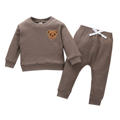 Ribbed Bear Lounge Set - Toddler Clothes Boys Sets