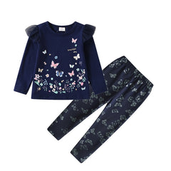 Girls Clothing Sets Cotton & Butterfly Clothing Set