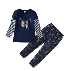 Girls Clothing Sets Cotton & Butterfly Clothing Set