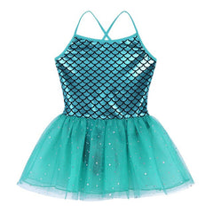 Little Girls Glitter Mermaid Tutu Dress - 4 Colours