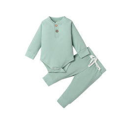 Baby Lounge Set, Ribbed Cotton - 18 Colours