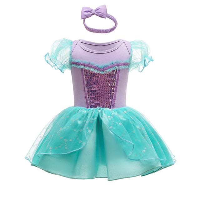 Mermaid Disney Costume Romper for Baby Girl Romper - Mermaid A.