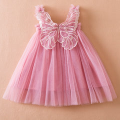 Baby Girl Princess Dress with Butterfly Wings - Girls 1 year to 5 years
