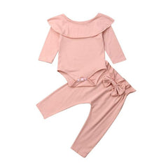 Frill Neck Romper Set