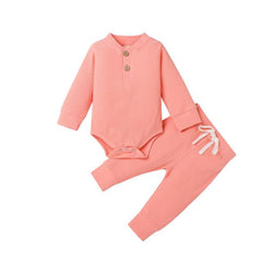 Baby Lounge Set, Ribbed Cotton - 18 Colours