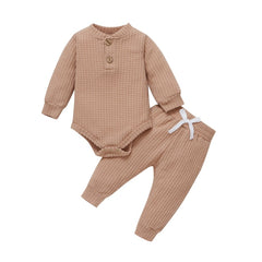 Baby Lounge Set, Ribbed Cotton - 18 Colours