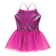 Little Girls Glitter Mermaid Tutu Dress - 4 Colours