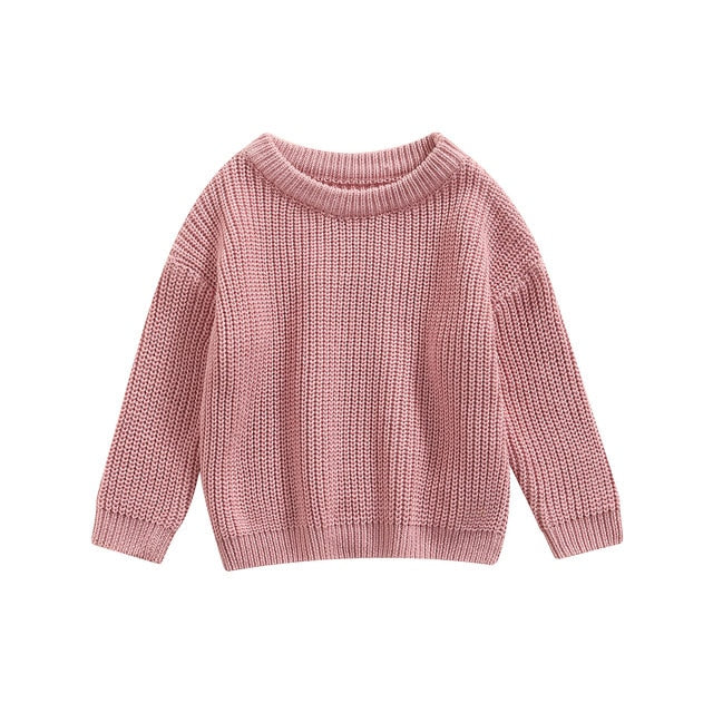 Juno - Baby & Toddler Chunky Knit Sweater , Rose powder