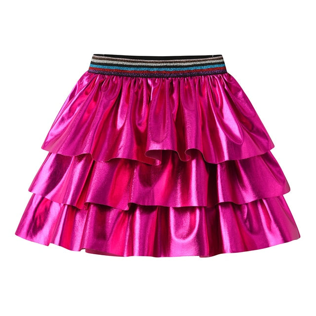 Gils Metallic Pink Shimmer Layer Tutu Skirt 3T-8T