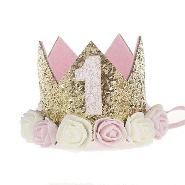 Glitter Baby Birthday Crown.