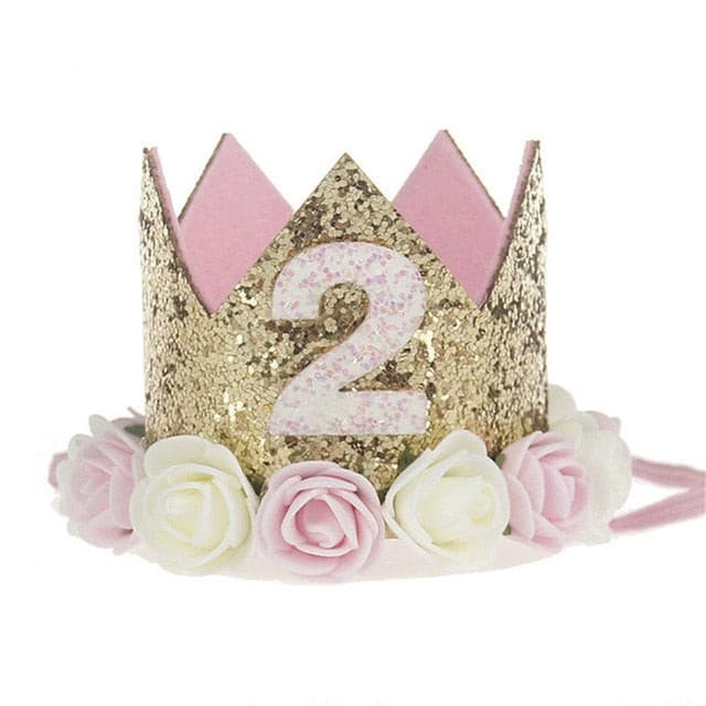 Glitter Baby Birthday Crown.