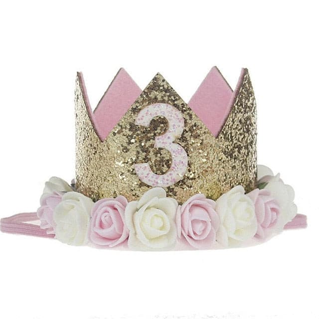 Glitter Baby Birthday Crown.