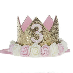 Glitter Baby Birthday Crown.