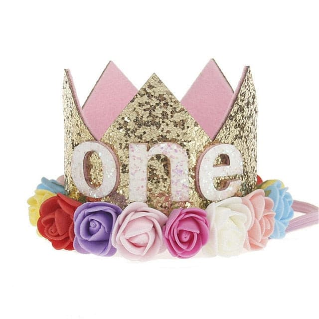 Glitter Baby Birthday Crown.