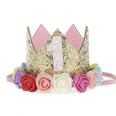 Glitter Baby Birthday Crown.