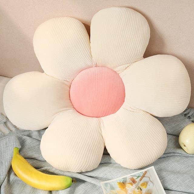 Plush Corduroy Flower Cushion.