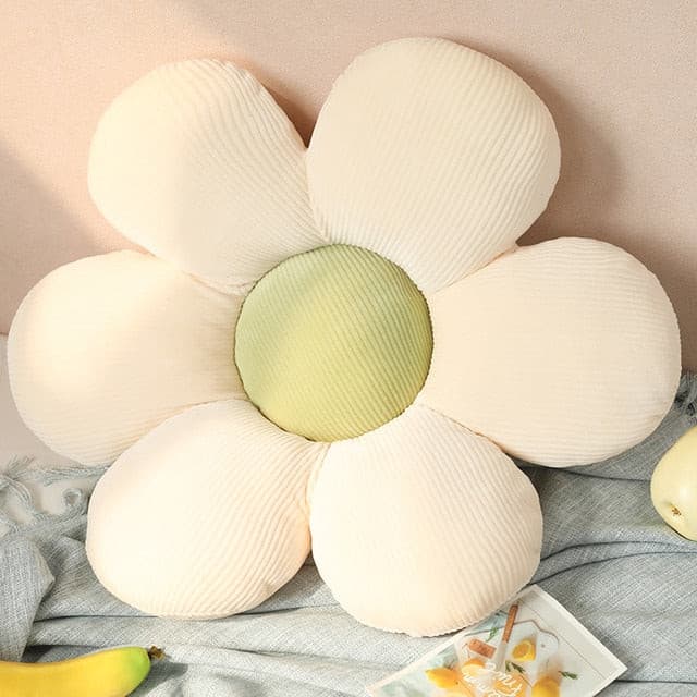 Plush Corduroy Flower Cushion.