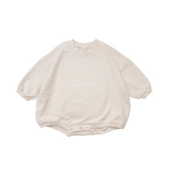 Long Sleeve Basic Cotton Sweater Romper