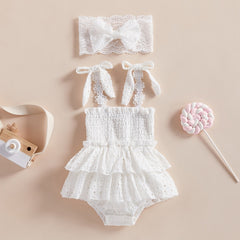 Broderie - Newborn Baby Girls Romper Set