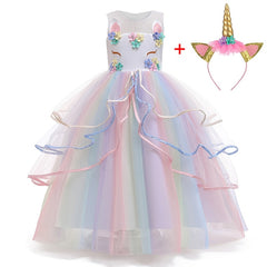 Dreamy Girls Kids Unicorn Party Dress - 4 Colours & Styles